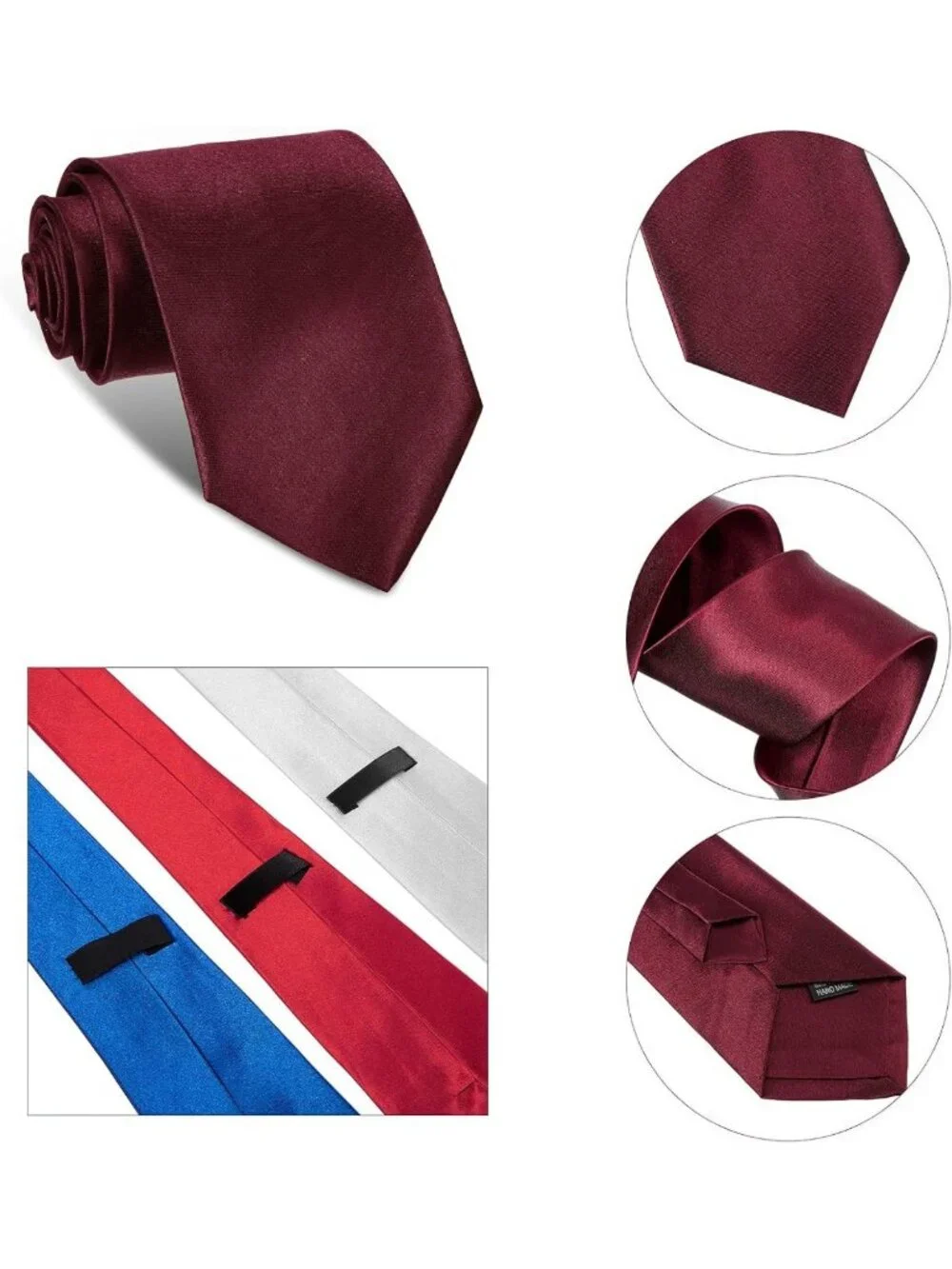 Satin Solid Ties for Men | Business Formal Accessories | Elegant Neckwear